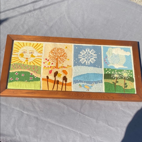 Other - Vintage 1983 “the 4 seasons”cross stitch art